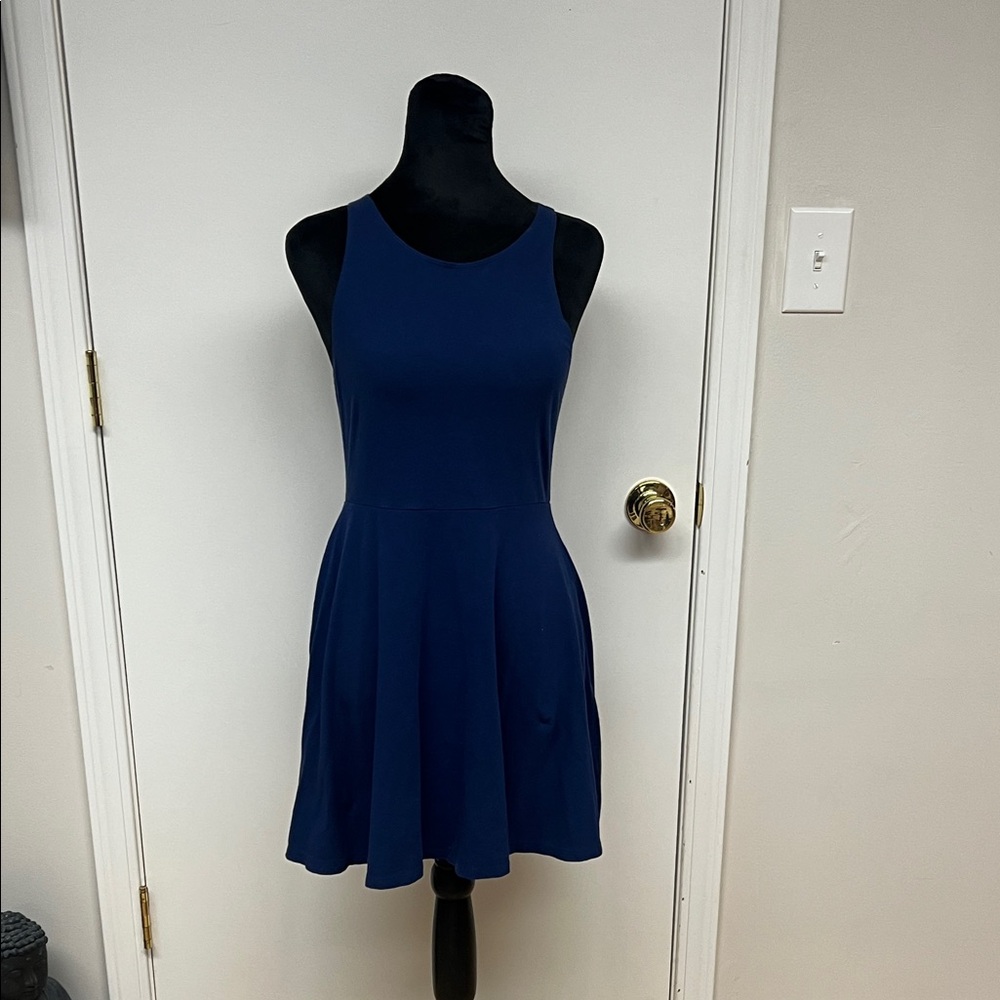 Forever 21 Navy Sleeveless Skater Dress